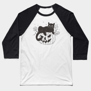 Halloween Cat Baseball T-Shirt